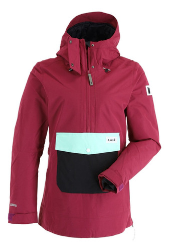 Campera De Snowboard Ski Anorak Planks Mujer 10k Bordó M