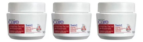 Creme Facial Antissinais Avon Care 5 Em 1 Kit 3 Unidades
