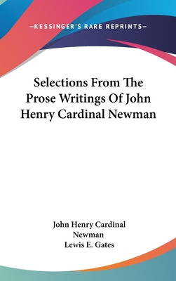 Libro Selections From The Prose Writings Of John Henry Ca...