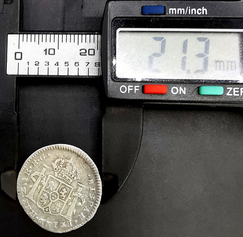 Moneda Original Plata 1 Real 1821 Fernando Vii