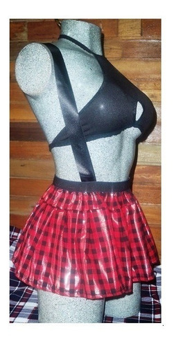 Sexy Disfraz Erótico De Colegiala Divina Tres Piezas