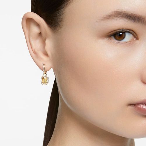 Swaro Pendientes Aretes Millenia Octogonal Yellow Bain Gold