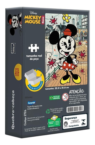 Quebra-cabeça Game Office Mickey Mouse Minnie Mouse Nano 2724 de 500 peças