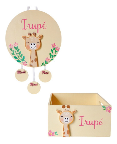 Caja Pañalera 20x15 Y Cartel De Nacimiento Set Bienvenida Personalizado