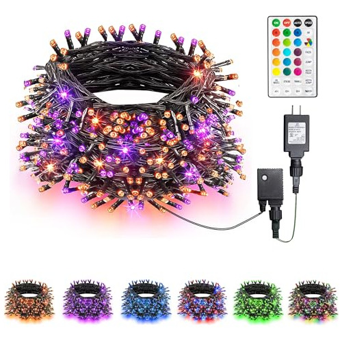 Luces Cambiantes De Color Halloween, 66 Pies 200 Led Rg...