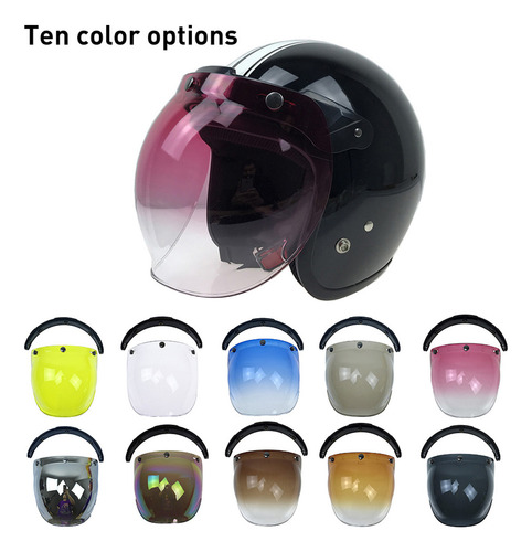 Casco Bubble Wind Shield Visera Bubble.3 Broches Biltwell Pa