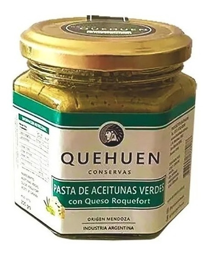 Pasta De Aceitunas Verdes Con Roquefort Quehuen - 200 Grs