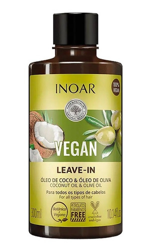 Leave In Vegan Inoar 300ml Hidratante Protector De Calor