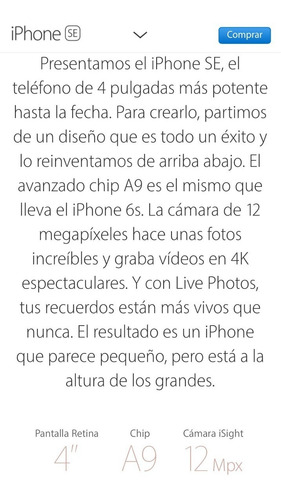 iPhone SE 16 Gb Plateado