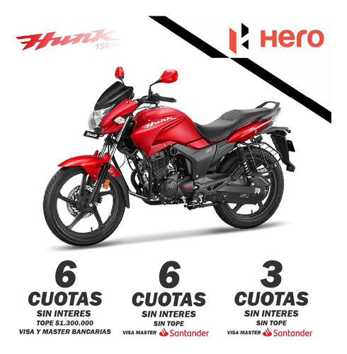 Hero Hunk 150 D.disco I3s 4 Años Garantia Tasa 0% No Rouser