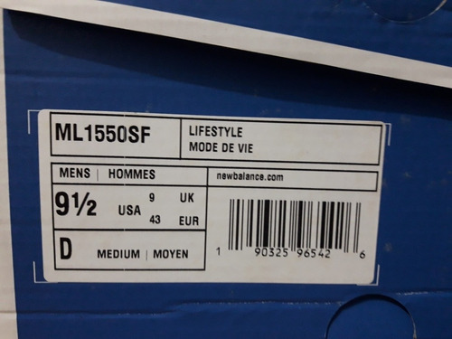 Tênis New Balance Ml 1550sf No.41br (us 9.5) Novo!