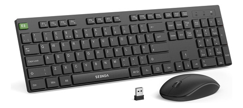 Seenda Juego Teclado Y Mouse Inalámbricos, Combinación Y Usb