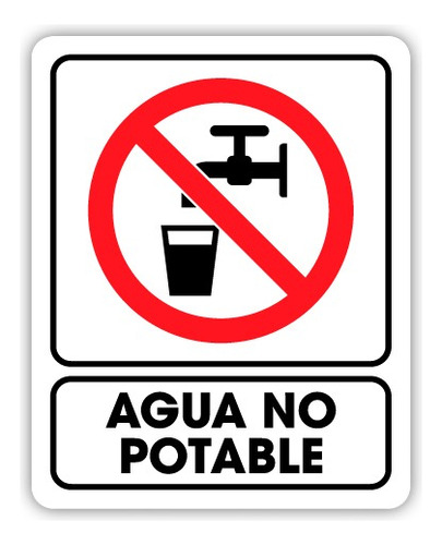 Señalamiento Agua No Potable 30x40