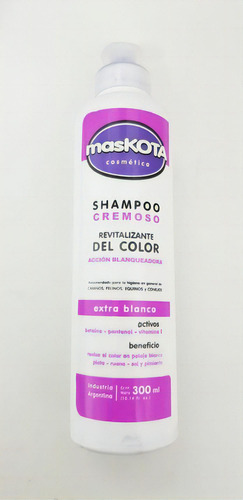 Shampoo Cremoso Accion Blanqueadora Maskotas Perros