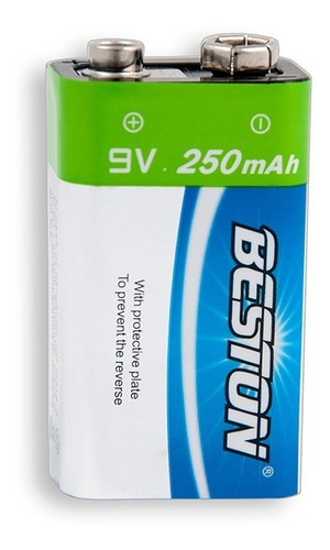 Imagen 3 de 3 de 2 Baterias Recargable Cuadrada 9v 250mah+cargador Doble Best