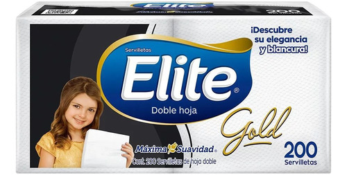 Elite Servilleta Gold 200 Hojas Dobles 