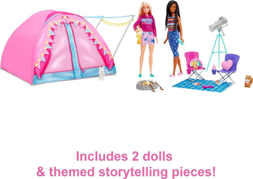 Barbie Toma Dos Accesorios De Muñecas 20, Vamos A Acampar El