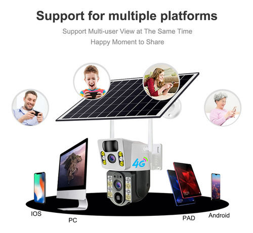 Rx 4g Solar Con Rotación Panorámica De 360 Grados Y Seguimie