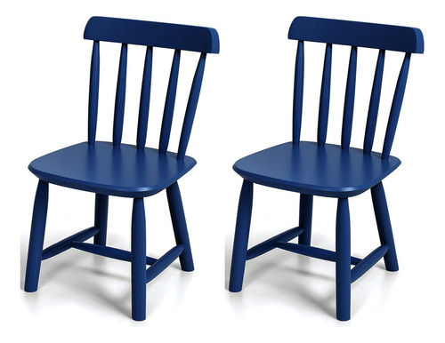 Kit 2 Cadeiras Infantis Mariah Deiss Azul Zimbro Diwt