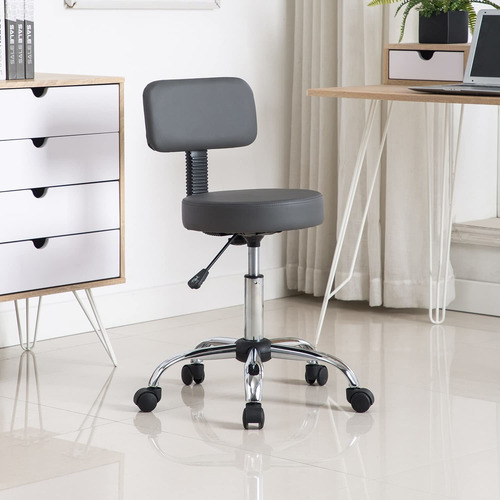 Naomi Home Taburete Ajustable Para Trabajo Oficina Gris