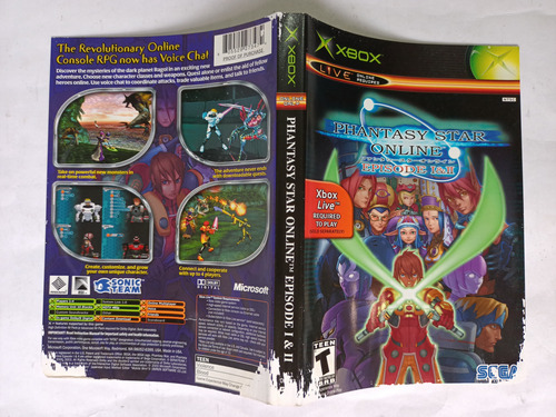 Phantasy Star Online Episode 1 & 2 Xbox Clasico Sin Manual (Usado)
