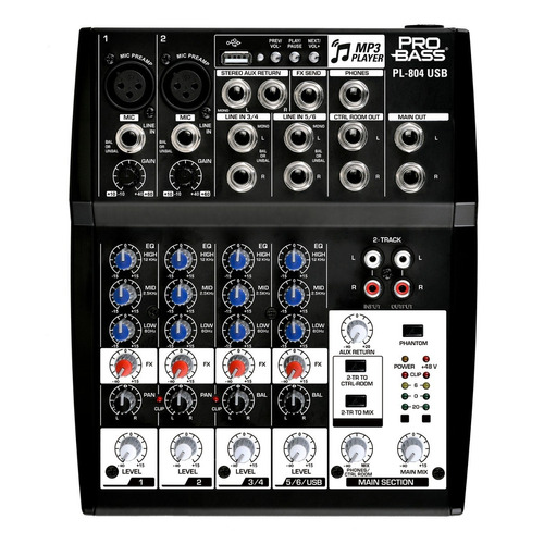 Consola Pasiva Probass 8 Canales Usb Excelent Calidad Precio