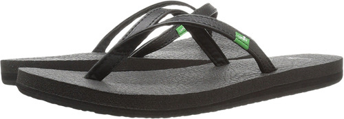 Chanclas Sanuk Spree 4 Para Yoga, Para Mujer, Negro, 9