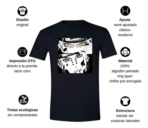 Playera Hombre Anime Naruto Naruto Pain 000192n