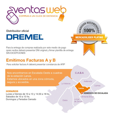 Imagen 9 de 9 de Minitorno Dremel 3000 + Eje Flexible Maletin 30 Accesorios