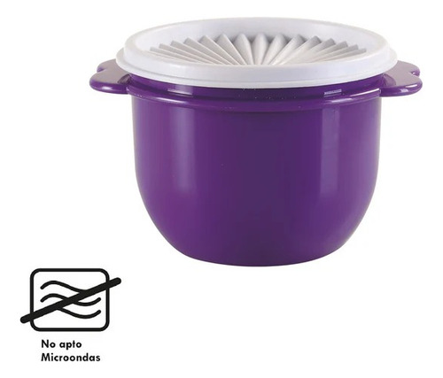 Tupperware Star Bowl 750 Ml 100% Hermético Tapa Cierre Click Violeta Y Blanco