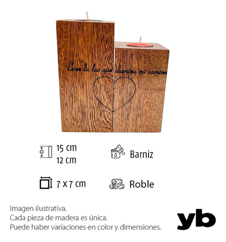 Juego De Porta Velas Decoracion Hogar Pvre1512r-c