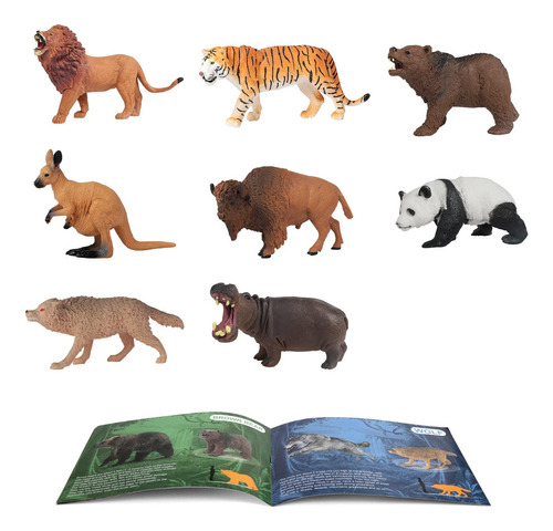 8 Safari Animal Figures Toys Jungle Animals For Boys Realis.