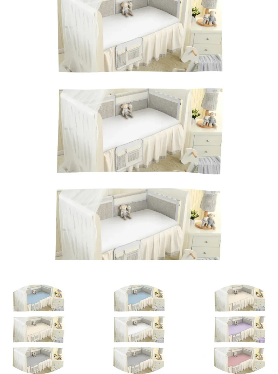 Kit 3 Lençóis de Berço Americano com Elástico 100% Algodão Malha Antialérgico Para Bebê Menino Menina Berço Padrão Colchão Infantil Recém-Nascido Enxoval Branco - 70x130x12cm - Ren