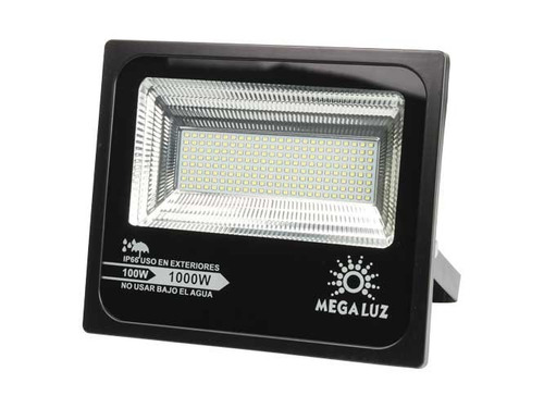 Reflector Led 100w Exterior Megaluz Modelo Compacto C2s