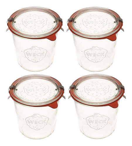 Weck Canning Jars 742 - Tarros Weck Mold Hechos De Vidrio Tr