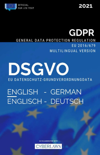 Libro: Dsgvo Englisch-deutsch - Eu Datenschutz-grundverordnu