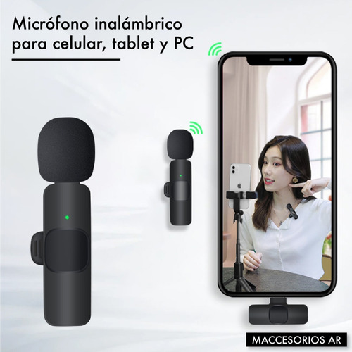 Imagen 2 de 10 de Microfono Corbatero Compatible iPhone Samsung Motorola