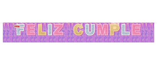 Guirnalda Feliz Cumple Banner Flecos Holográfico 180cm- Cc