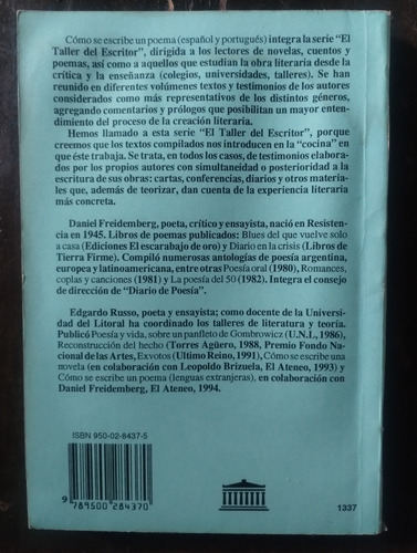 Cómo Se Escribe Un Poema De Freidemberg Y Russo - El Ateneo (Usado)
