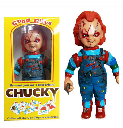 Good Guy Muñeco Chucky Articulado Con Luz 16cm De Colección 