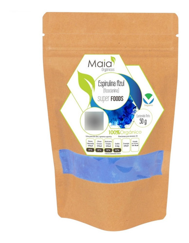 Espirulina Azul / Ficocianina En Polvo - Orgánico 50 Gramos