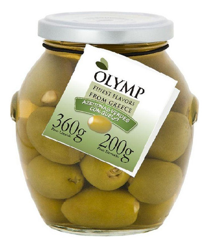 Azeitonas Verdes Olymp Com Queijo Feta 200g