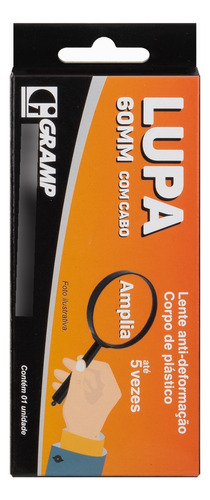 Lupa Amplificadora 60mm /amplia Em 5 Vezes /facilita Leitura
