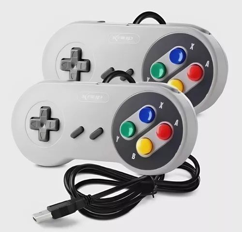 Kit 2 Controles Usb Super Nintendo Snes Joystick Windows