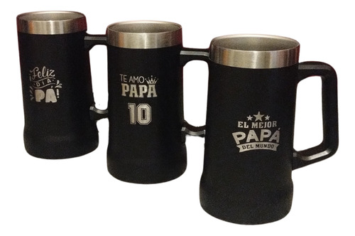 Vaso Térmico Chop Grabado Día Del Padre Negro Papa 10