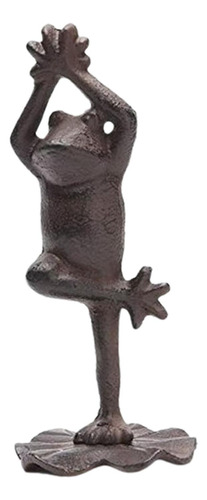 Figura De Animal De Hierro, Estatua De Rana De Yoga, De Pie