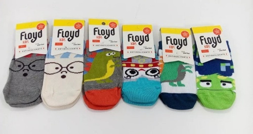 Pack X3 Floyd Soquete ALG. Antideslizante Niños A. 63 T.0/3