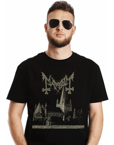 Polera Mayhem De Mysteriis Dom Sathanas Alive Metal Impresió