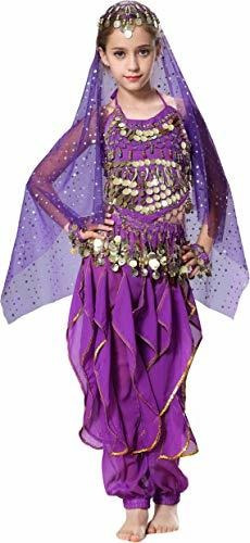 Seawhisper Girls Belly Dancer Disfraz De Halloween Para Niño