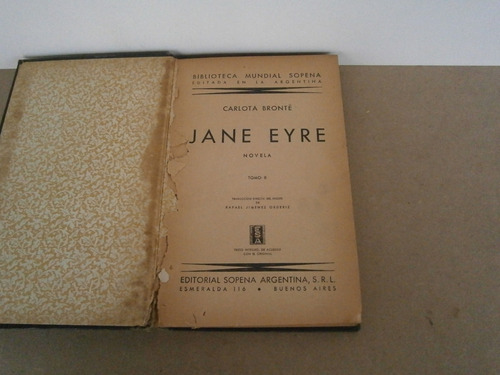 Jane Eyre . Tomo 2 . Carlota Charlotte Brontë . Sopena